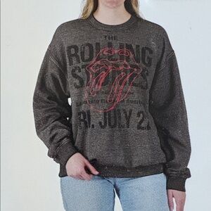 The Rolling Stones Charcoal Grey Crewneck Sweatshirt